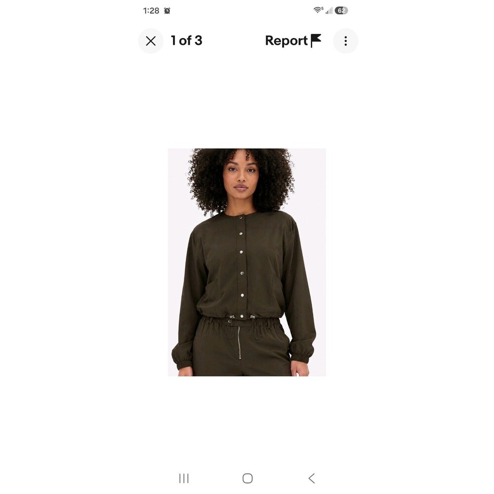 Girlfriend Collective Snap Button Lightweight Jacket Windbreaker Women's Large